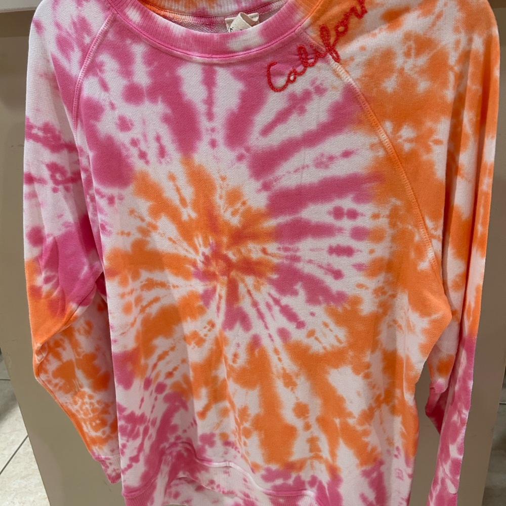 Pink and Orange Tie-Dye Sweatshirt